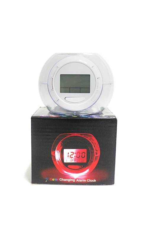 Nattlampa LED, Genomskinlig, Alarmklocka