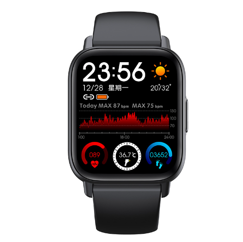 Smartwatch QS16PRO, 1.69" Skärm, Vattentät, Hjärtfrekvensmätare, Sömnövervakning, blodtryck, Bluetooth