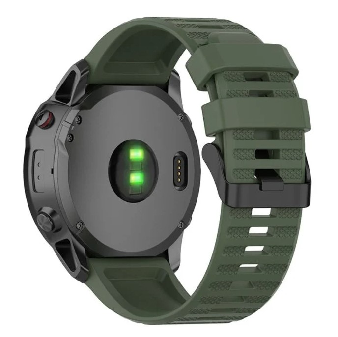 Garmin armband, 22mm, Quickfit, ergonomisk - Army / Militärgrön / Olivgrön