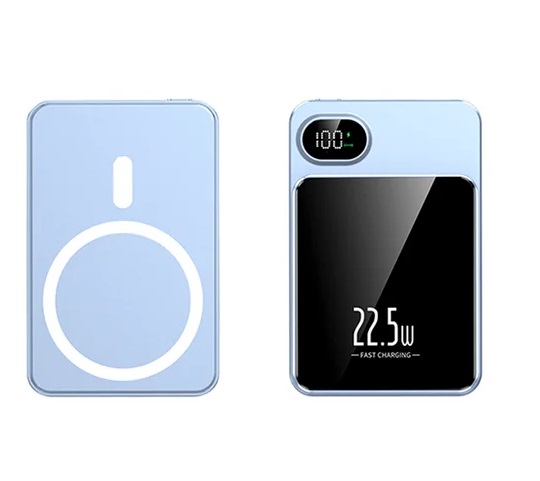 Powerbank 10000mAh, 22.5W Fast charge, Trådlös magnetisk laddning | Mobil - Mobiltillbehör - Powerbanks - 20000 mAH + | AlltMobil