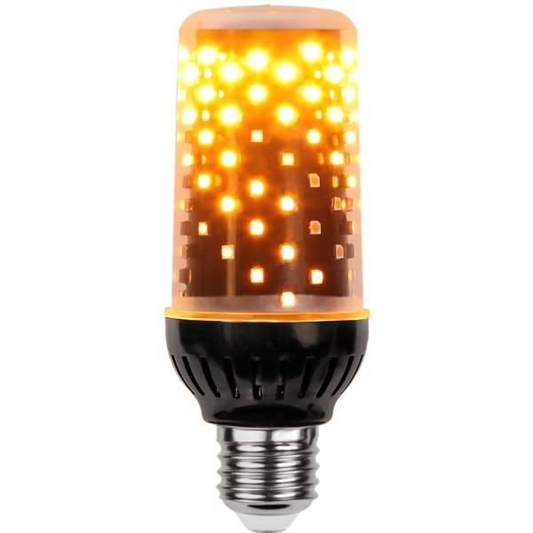 Decoration LED Flame Lamp, E27, 1800K, 300lm, IP20, 6.2W - Svart