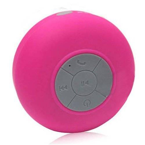 Vattentät bluetooth högtalare till duschen, trådlös Rosa