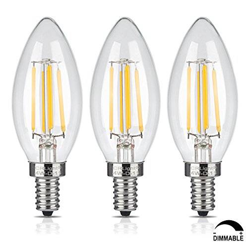 E14, 4W, LED Glödlampa, Dimbar, Bullet top