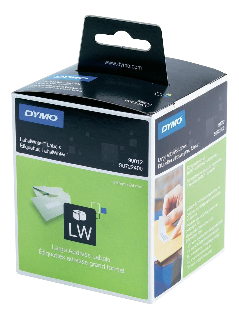 DYMO LW Large address labels - Low-Entry Volume, 89x36mm, 1x260 etiket