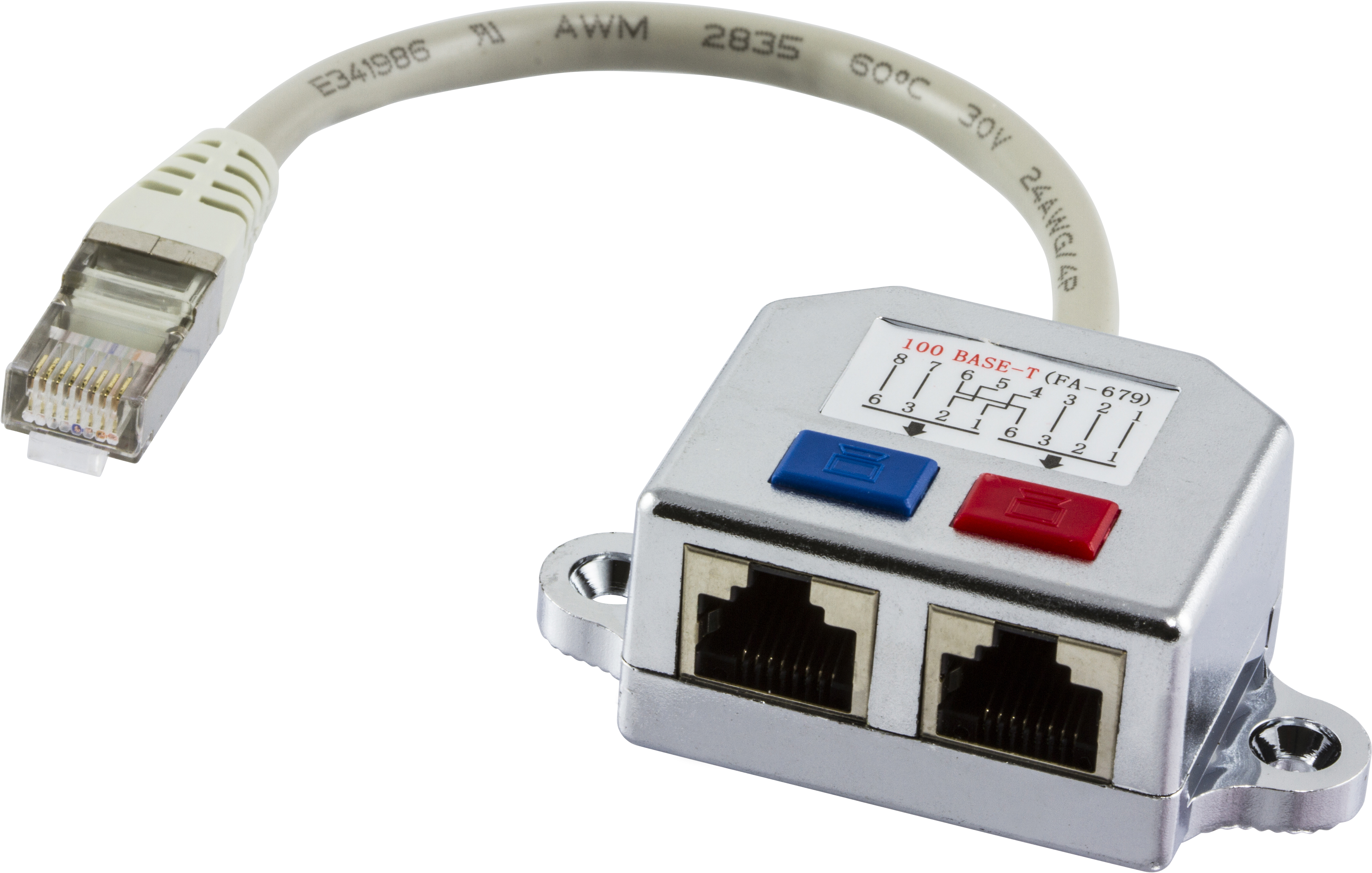 DELTACO Y-kabel RJ45 TP, FTP