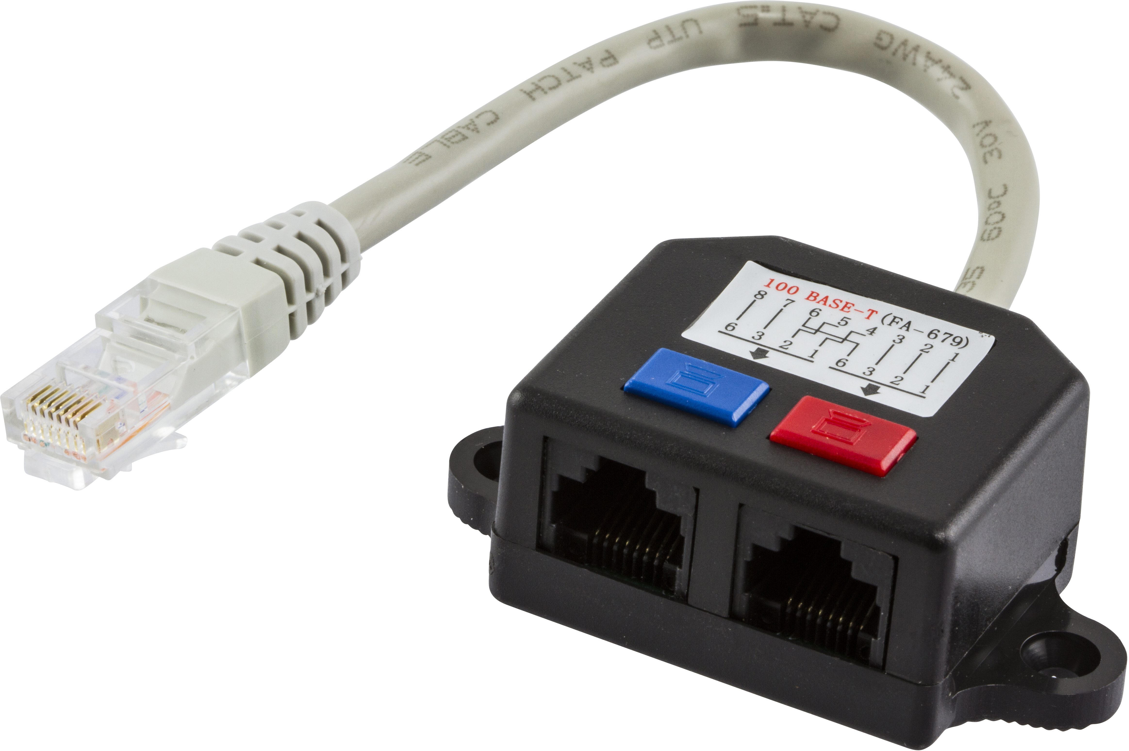 DELTACO Y-kabel RJ45 TP, UTP