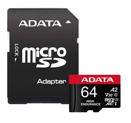 ADATA 64GB UHS-I U3 V30S(R:100MB/s/W:70MB/s) HIGH MicroSD w/adapter