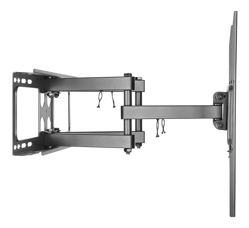 Alternativ bild 1 för DELTACO ARM-1202 - Konsol - fullständig rörelse - för LCD-display/krökt LCD-display - kallvalsat stål - svart av fin textur - skärmstorlek: 32-55 - väggmonterbar