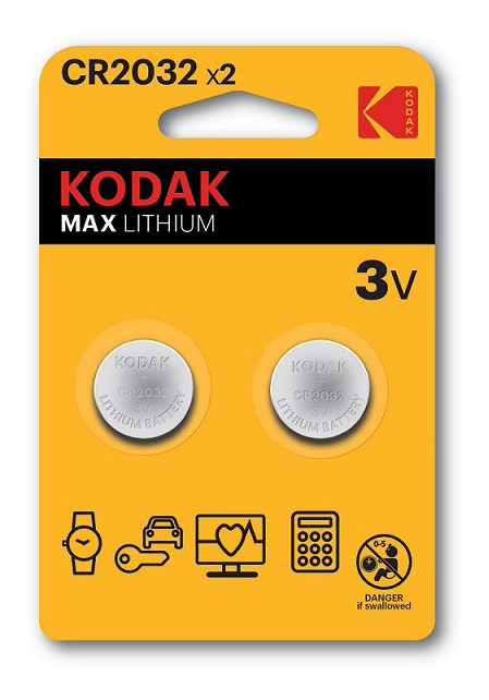 Kodak Max lithium CR2032 battery