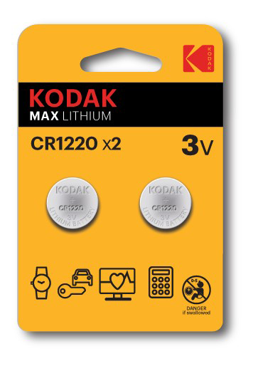 Kodak Max lithium CR1220 battery