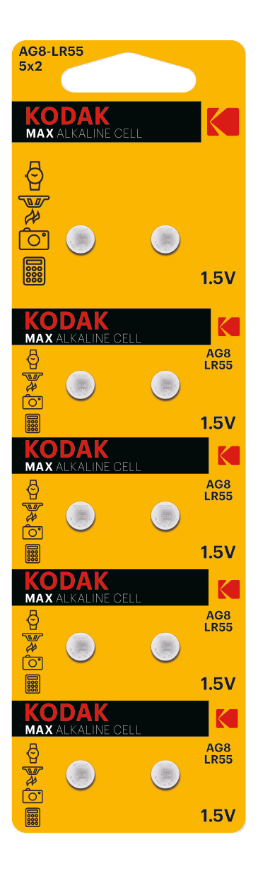 Kodak MAX AG8/LR55 alkaline battery