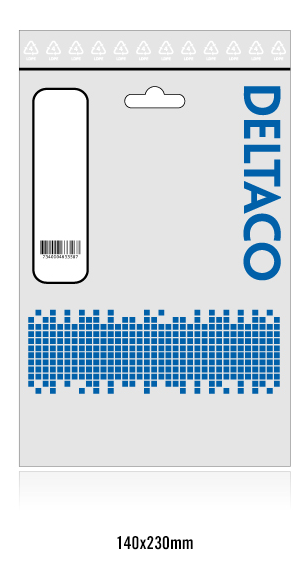 DELTACO ojordad apparatkabel, 2m, CEE 7/16 - IEC 60320 C7, svart