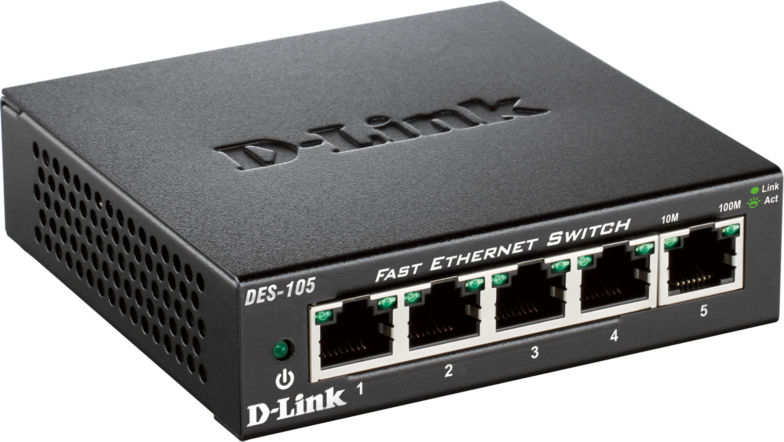 D-Link 5-port 10/100 Metal Housing Desktop Switch