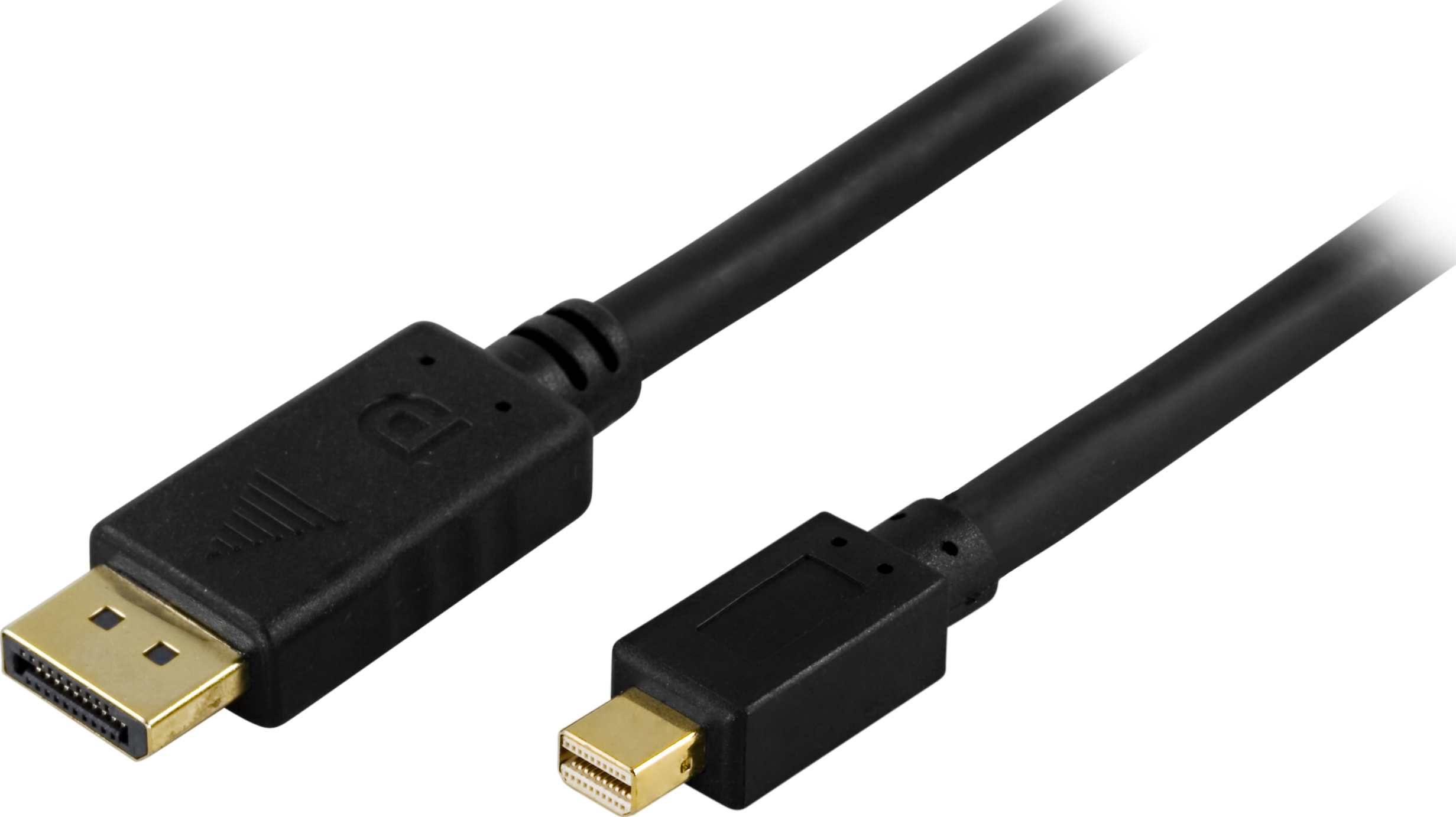 DELTACO DisplayPort till Mini DisplayPort kabel, 2m, svart