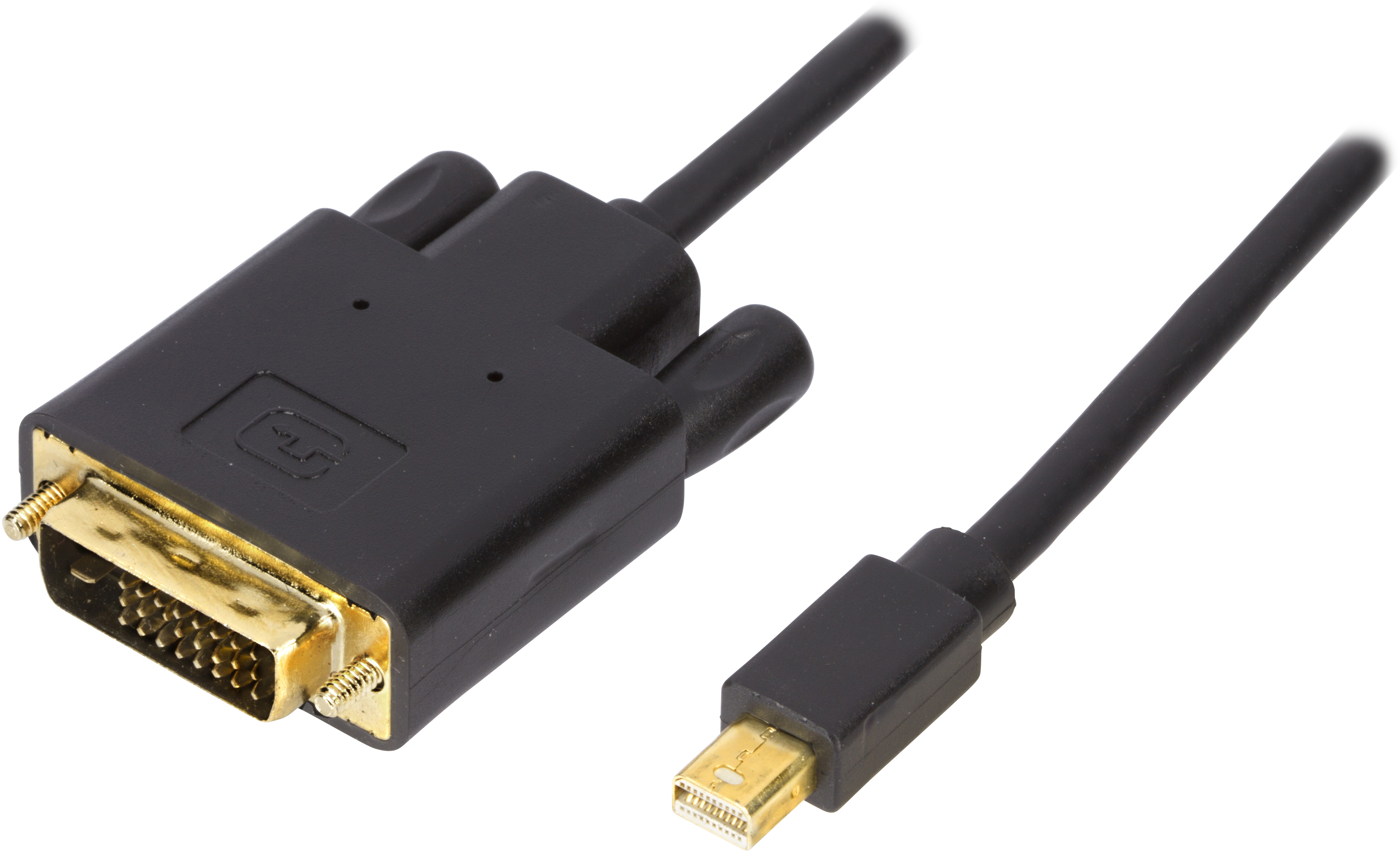 DELTACO mini DisplayPort till DVI-D kabel, ha-ha, 1m, svart