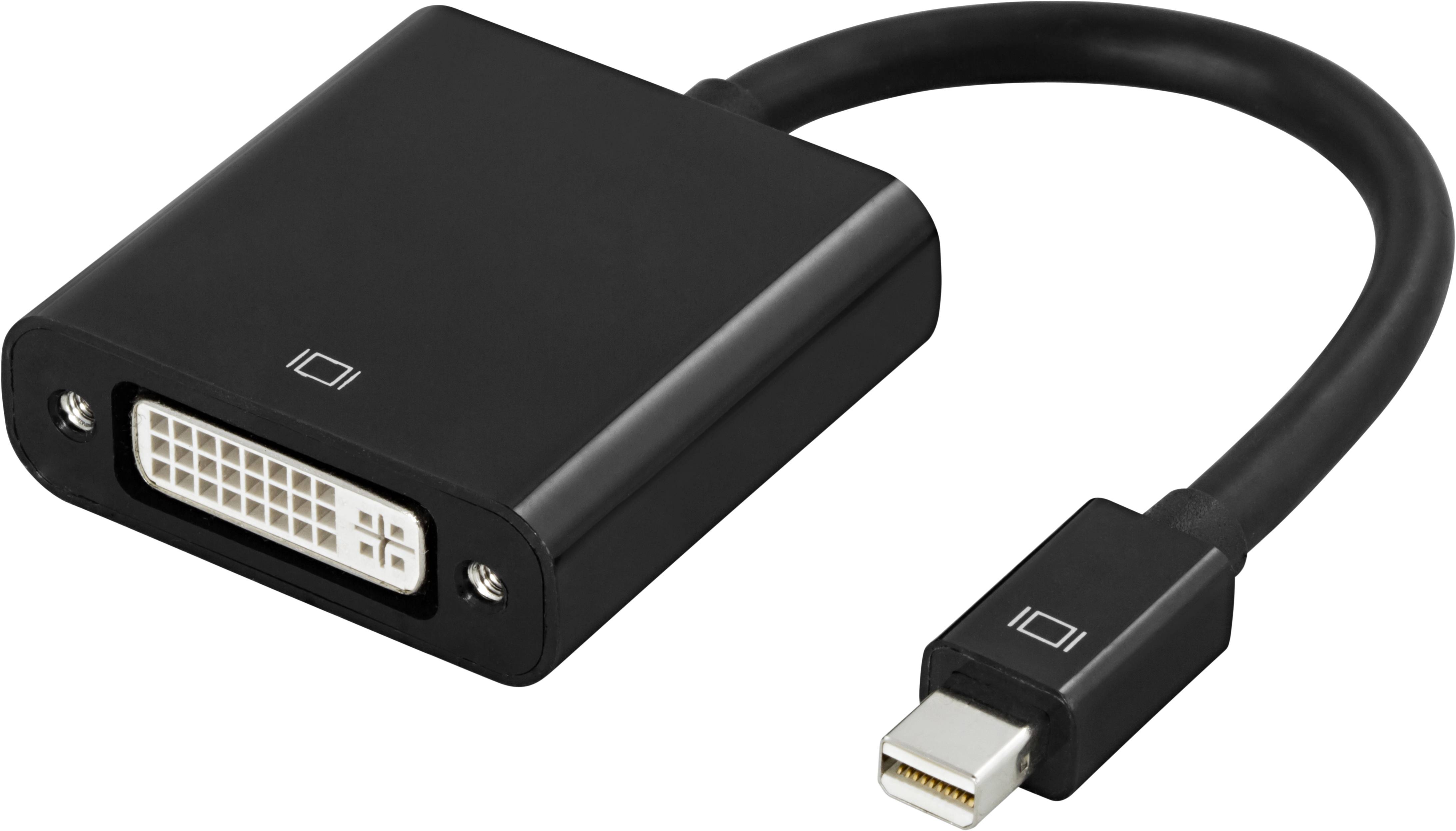 Alternativ bild 1 för Deltaco mini DisplayPort till DVI-D adapter, ha-ho, 0,1m, svart