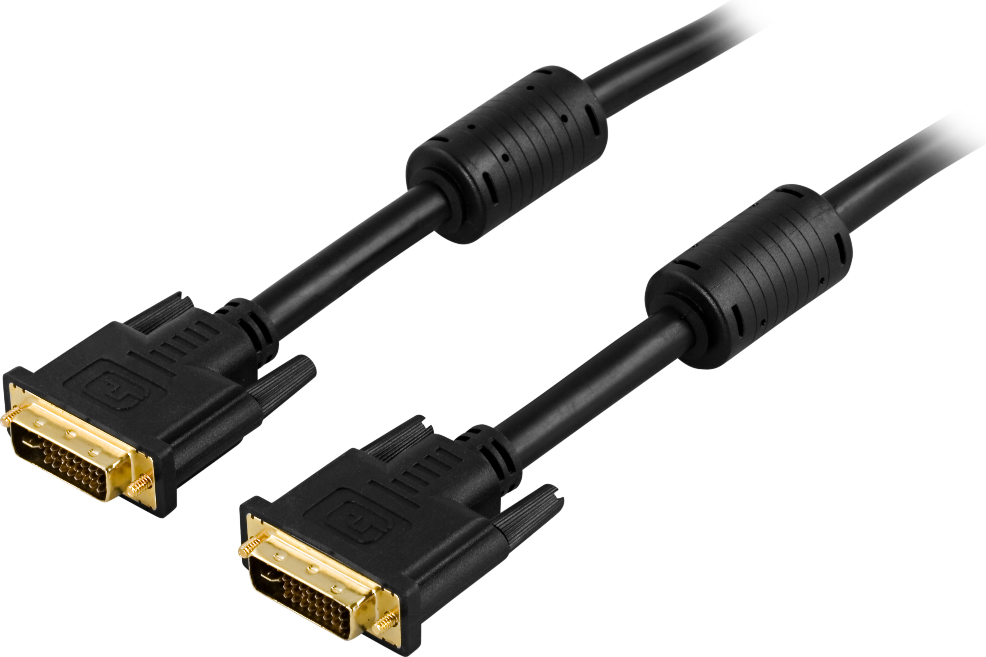 DELTACO DVI monitorkabel Dual link, DVI-I ha - ha 2m