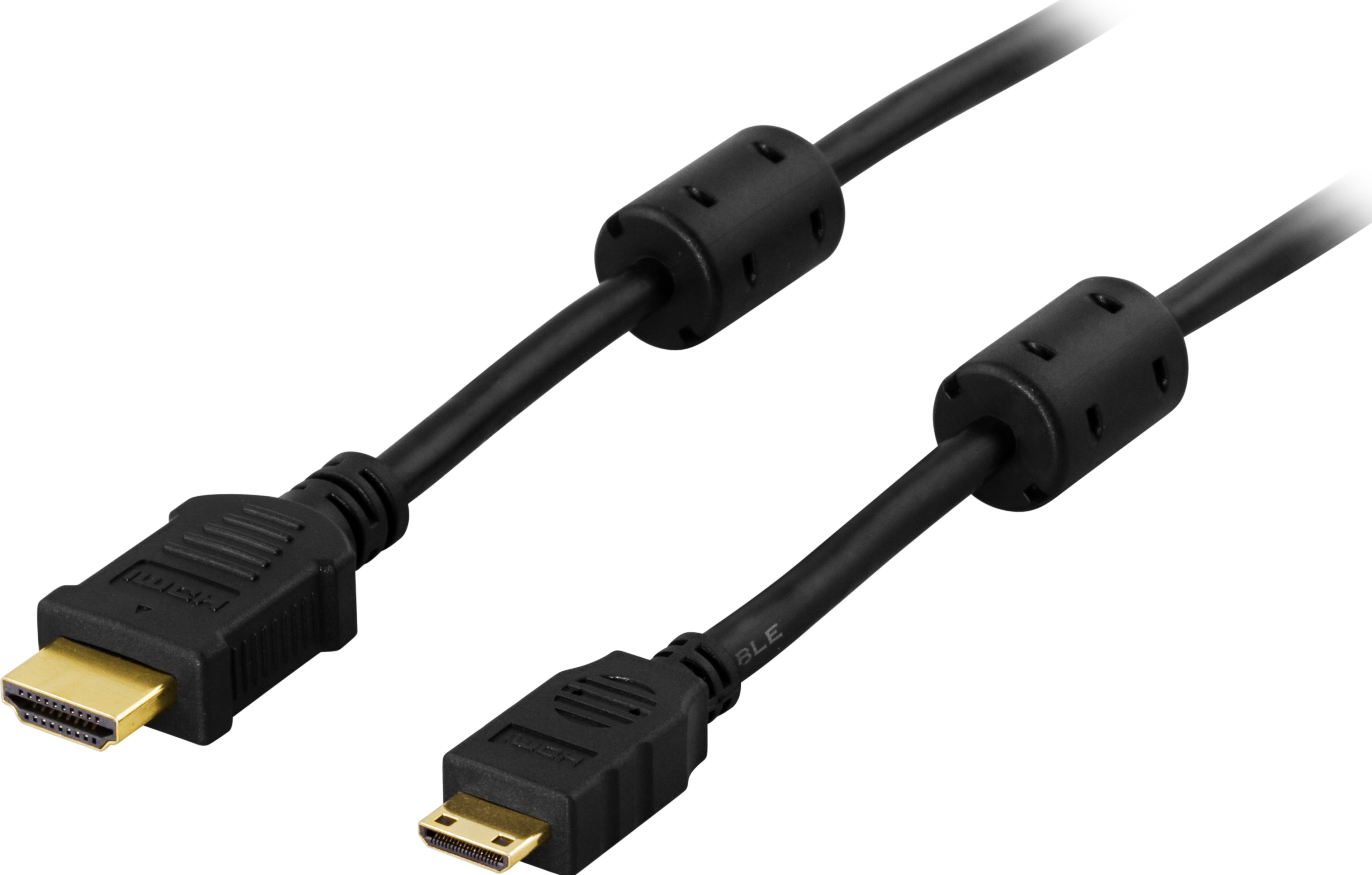 DELTACO HDMI kabel, HDMI High Speed with Ethernet, 4K, 2m, svart