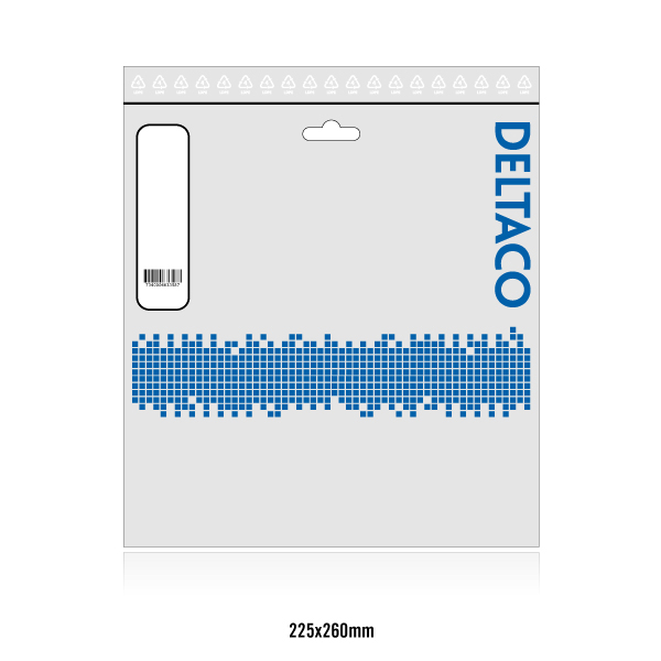 DELTACO platt HDMI kabel, HDMI High Speed with Ethernet, 10m, vit