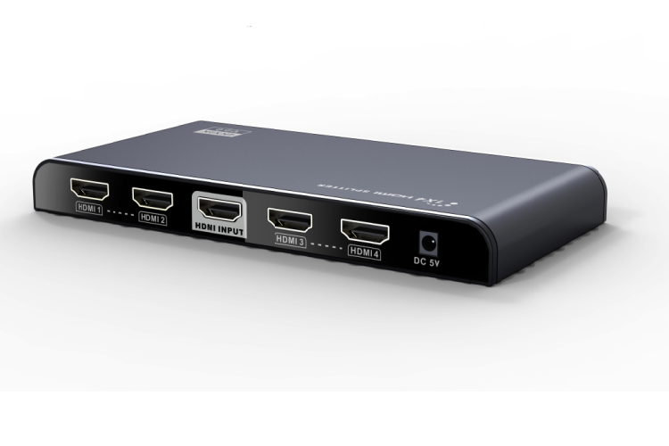 PRIME HDMI Splitter, 1 till 4 splitter, 4K, HDCP, 3D, UHD, svart<br />