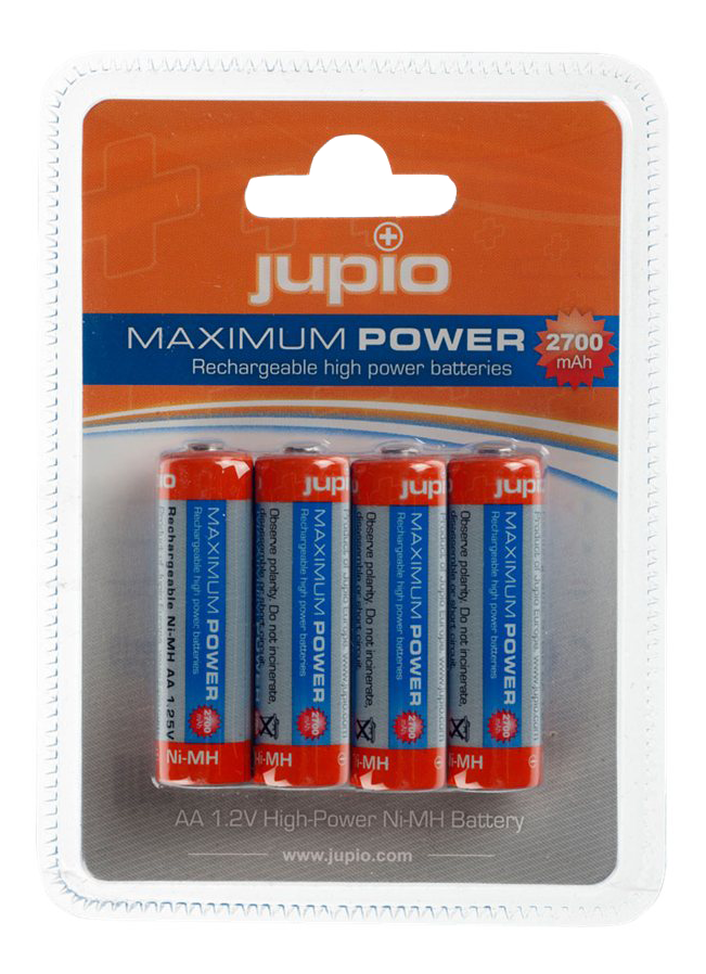 Jupio Rechargeable Batteries AA 2700 mAh 4 pcs VPE-10