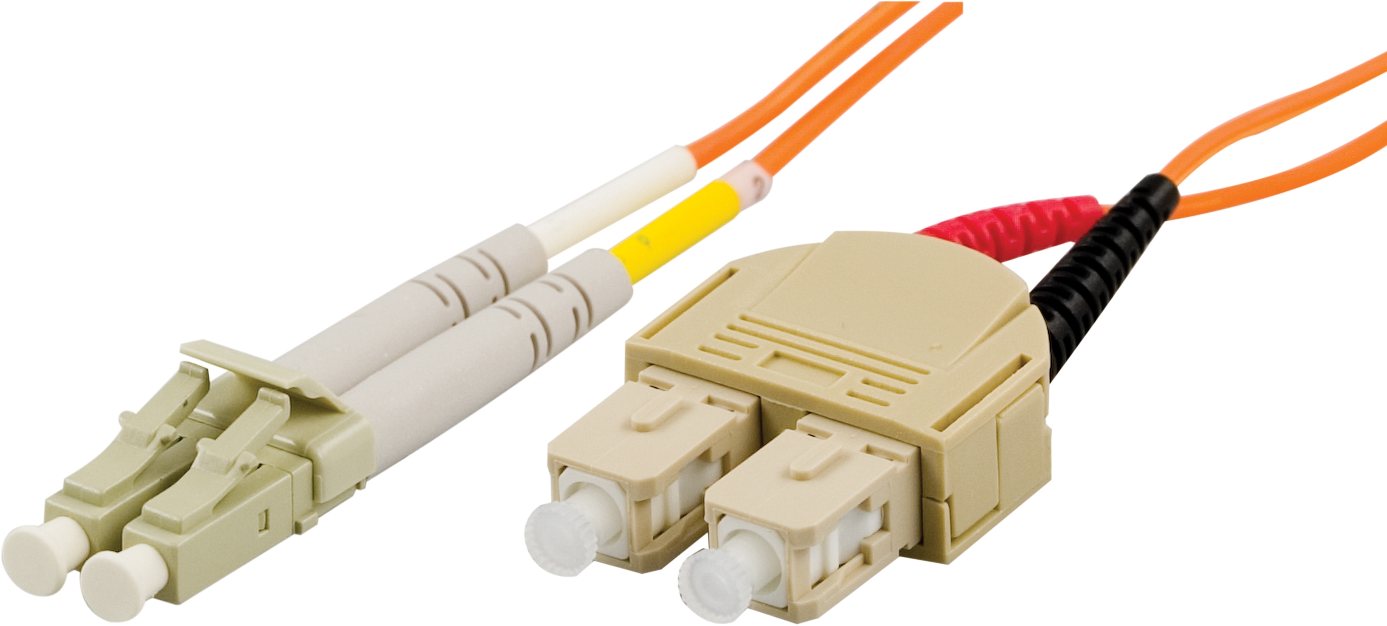 DELTACO OM1 fiberkabel, LC - SC, duplex, UPC, 62,5/125, 2m, orange