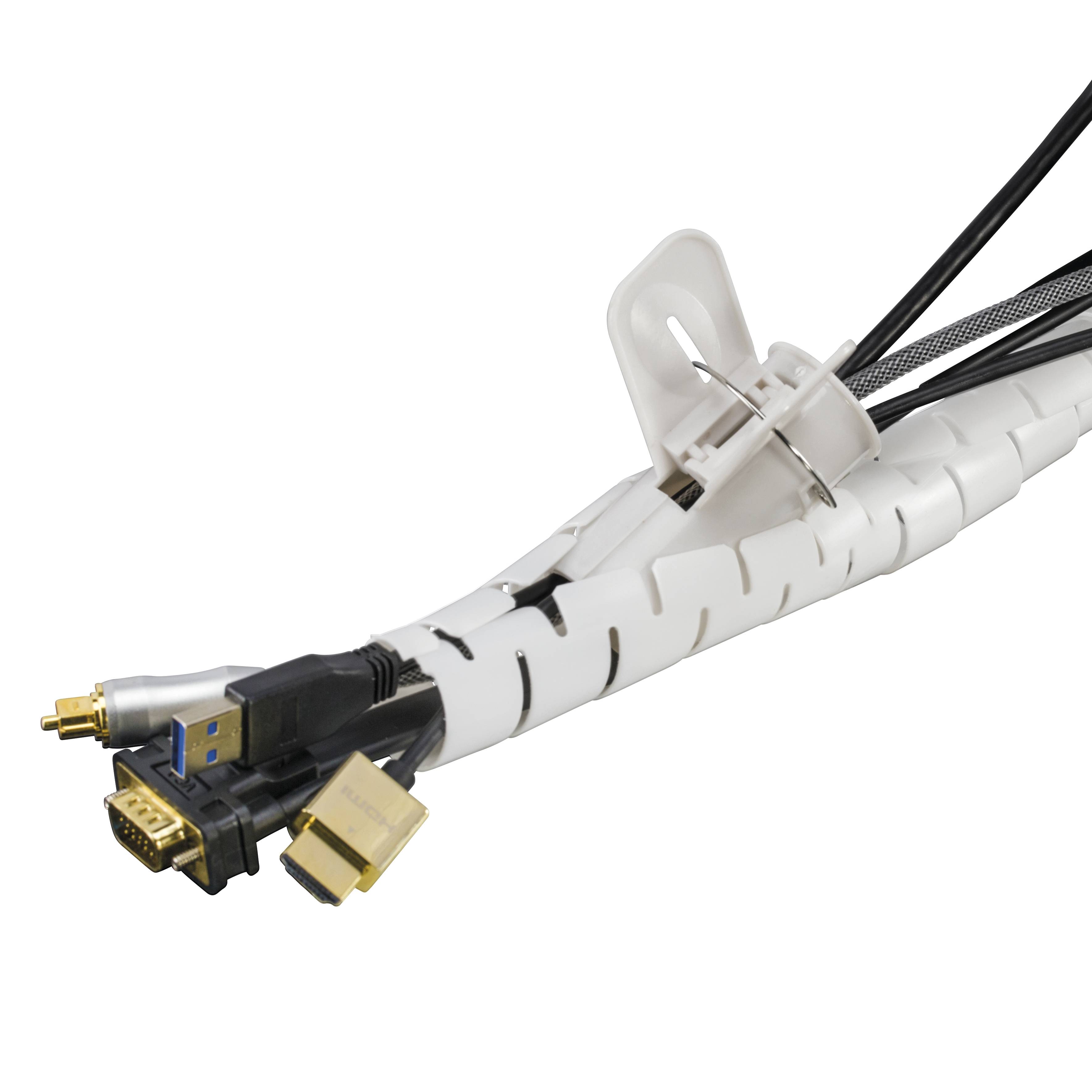 Alternativ bild 1 för Deltaco Nylon cable cover 5m white