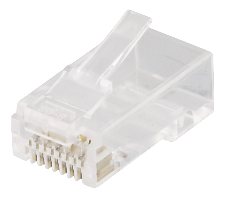 DELTACO RJ45 kontaktdon för patchkabel, Cat6a, oskärmad, 20-pack