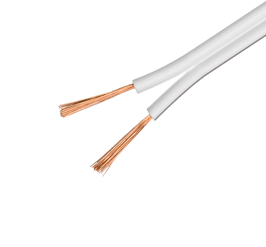 DELTACO Högtalarkabel, 2x0,75mm, ledare av ren koppar, 100m, vit