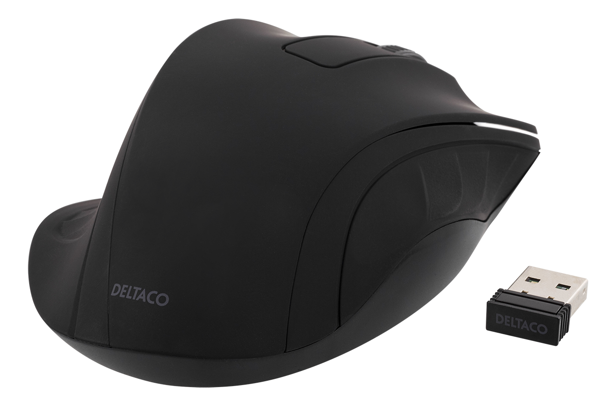 Alternativ bild 1 för Deltaco MS-710 - Mouse optical 3 buttons wireless USB Black - Mouse - Optic - 3 knappar - Svart