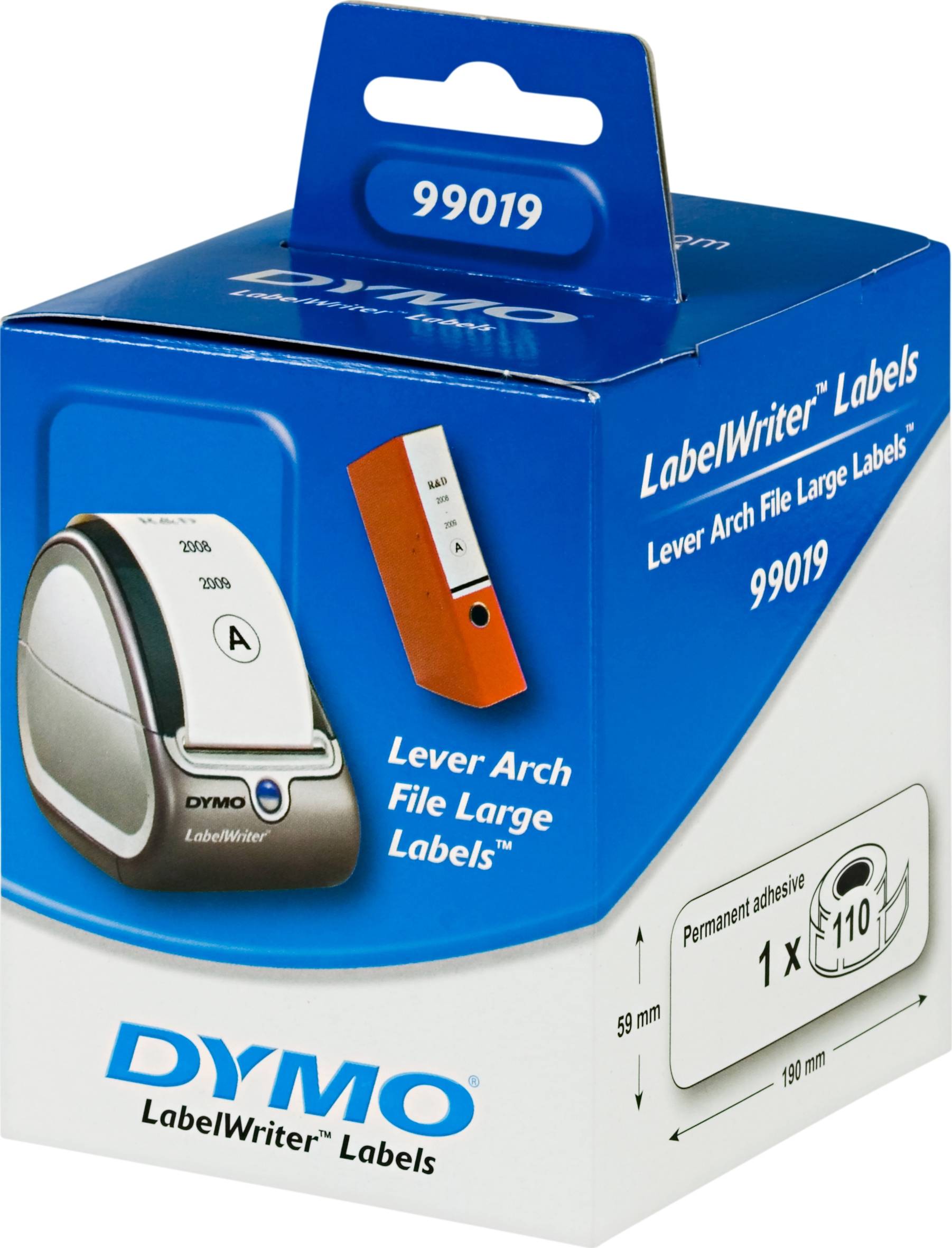 DYMO LabelWriter långa etiketter, 59x190mm, 110st