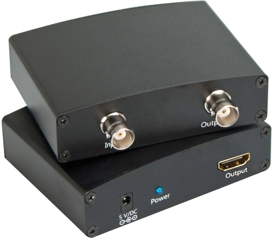 Signalomvandlare från SDI till HDMI, BNC, SDI Loop Out, svart