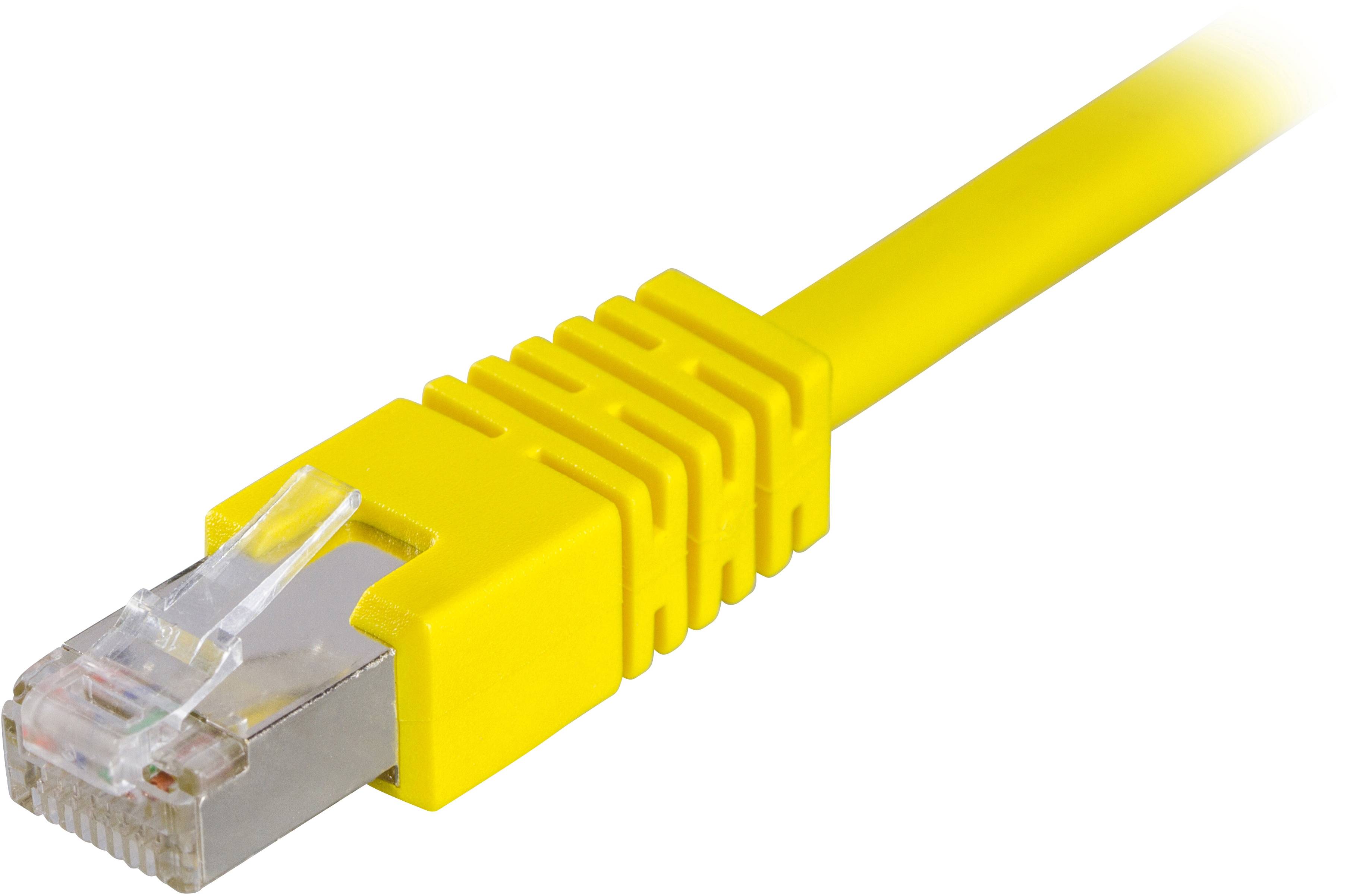DELTACO F/UTP Cat6 patchkabel, LSZH, 0,7m, gul
