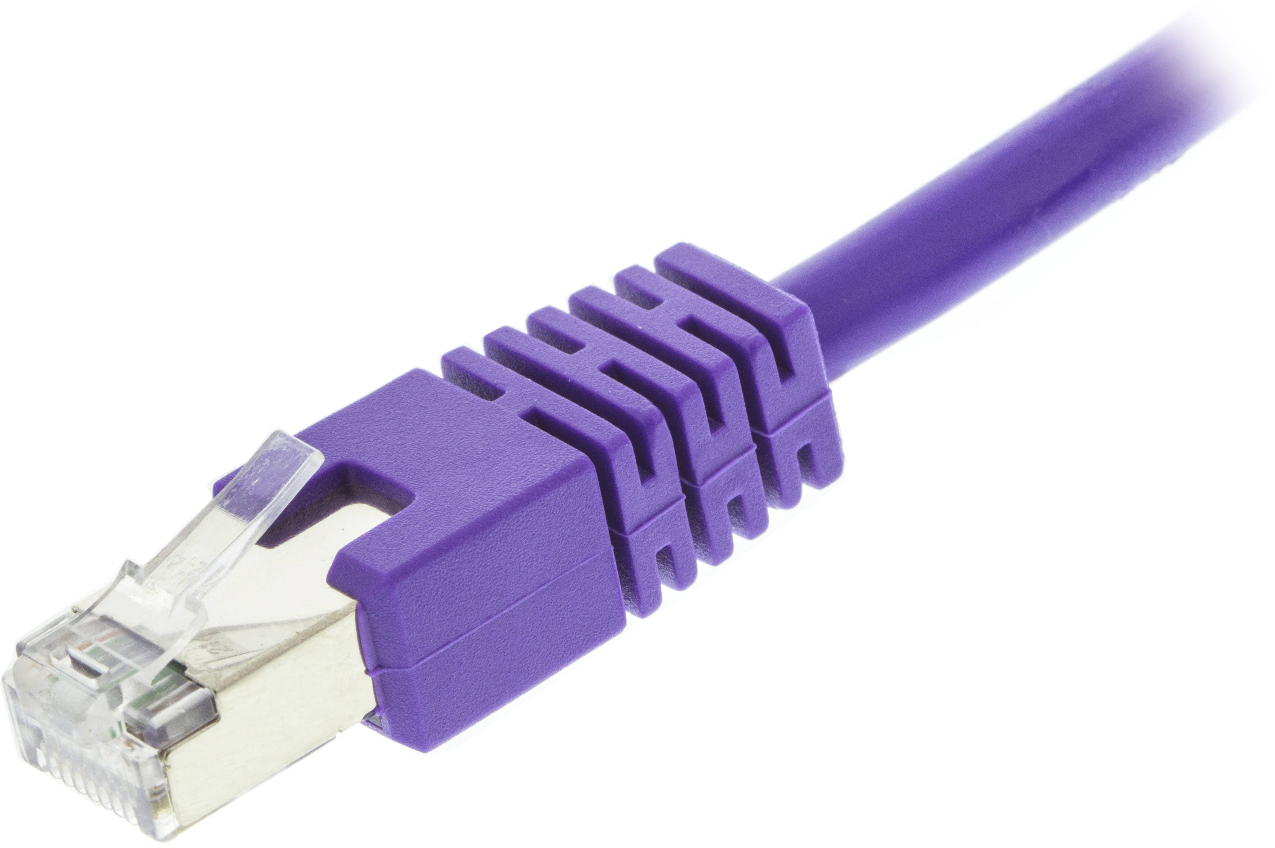 DELTACO F/UTP Cat6 patchkabel, LSZH, 15m, lila