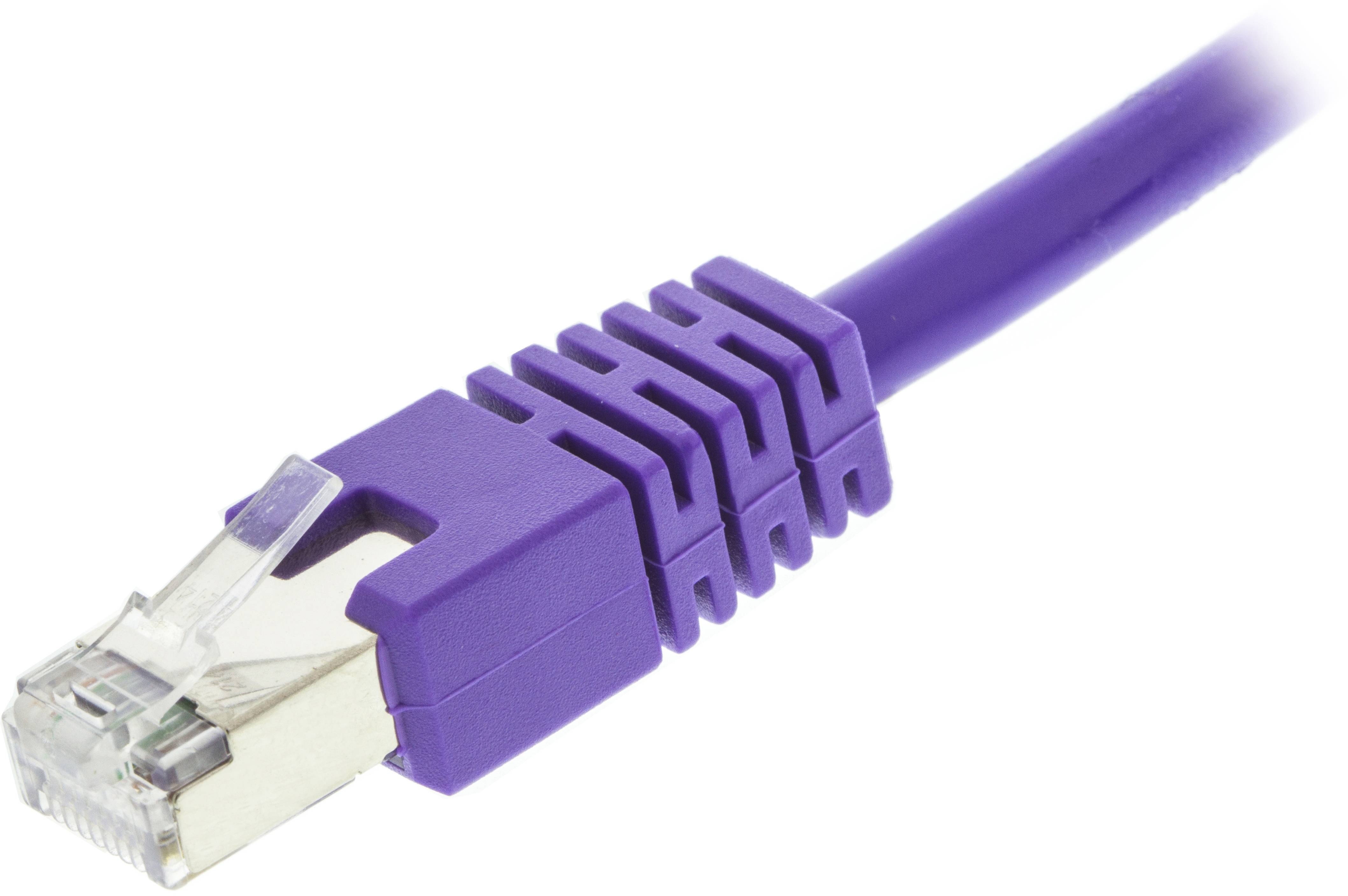 DELTACO F/UTP Cat6 patchkabel, LSZH, 5m, lila