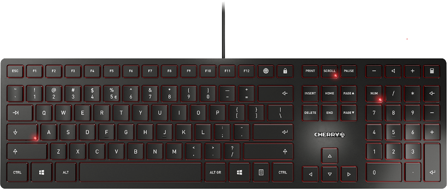 CHERRY KC 6000 SLIM tangentbord, SX-teknik, membran, scissor-brytare R