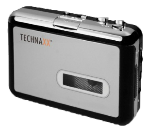 Technaxx digital omvandlare för kassettband, 64-320 kbps,32 Ohm,silver