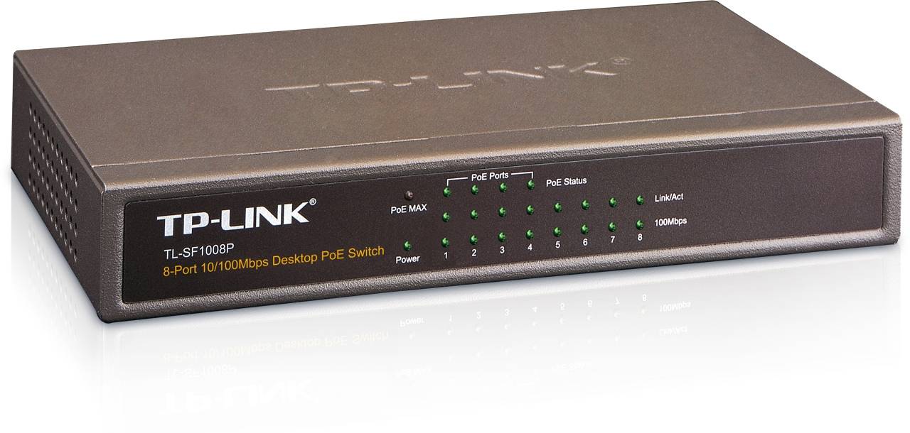 TP-LINK Switch 8port 10/100 PoE Bordsmodell