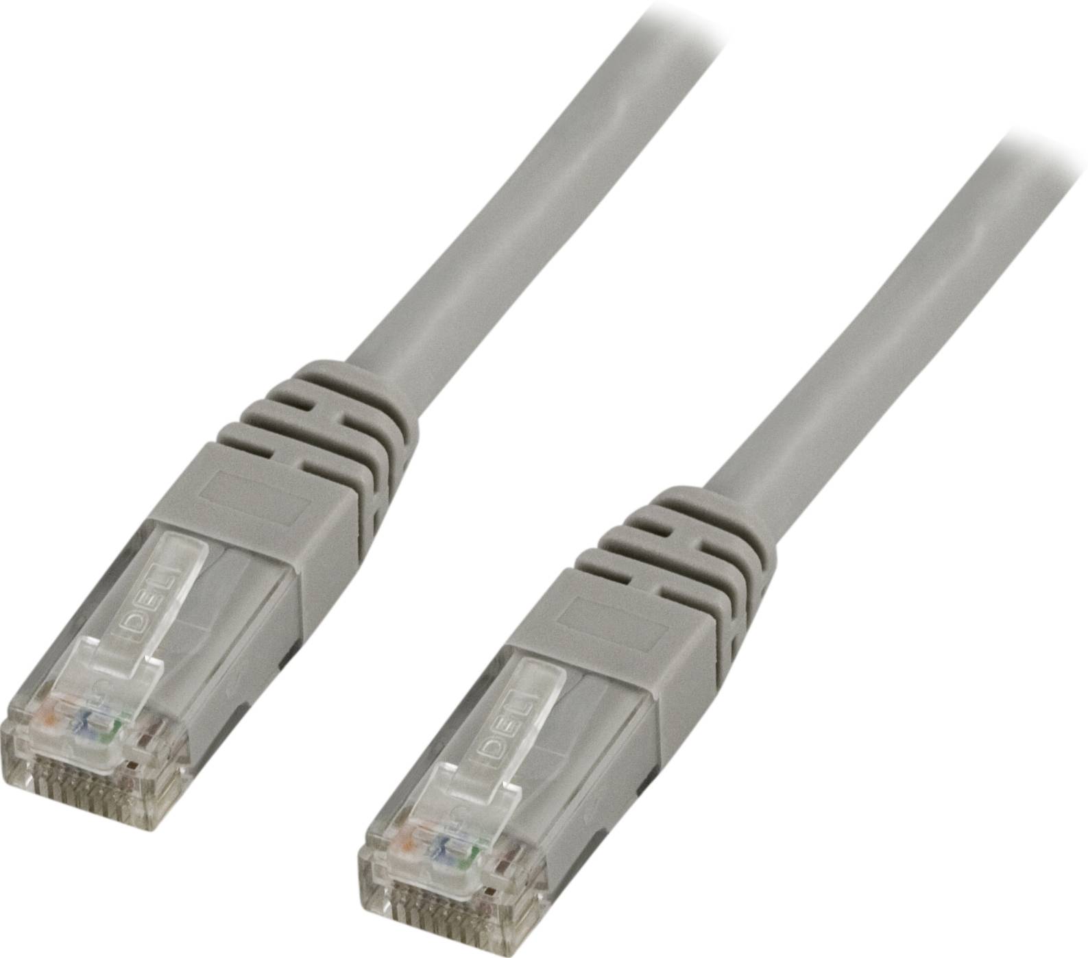 DELTACO U/UTP Cat6 patchkabel, LSZH, 30m, grå
