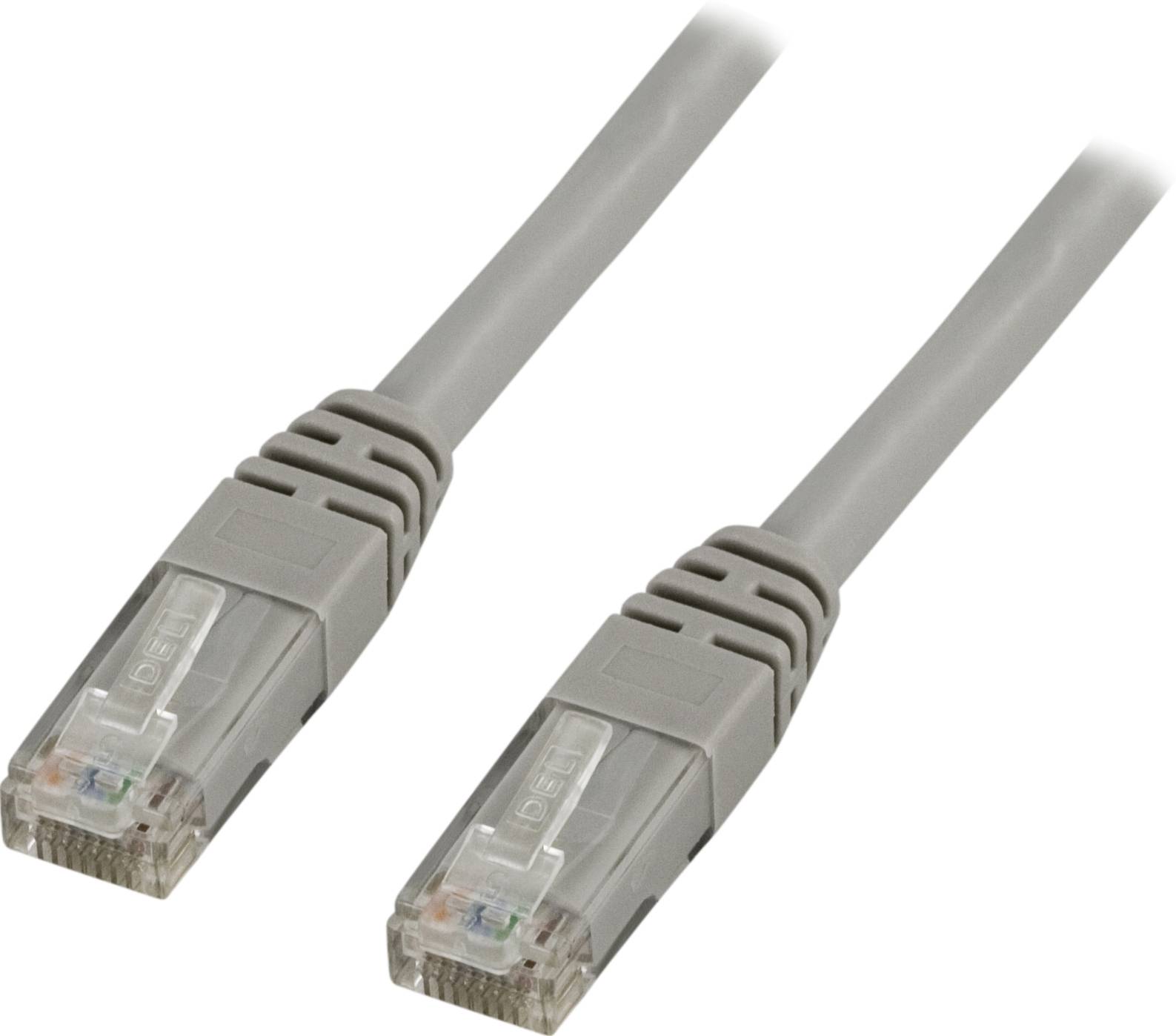 DELTACO U/UTP Cat6 patchkabel, LSZH, 35m, grå