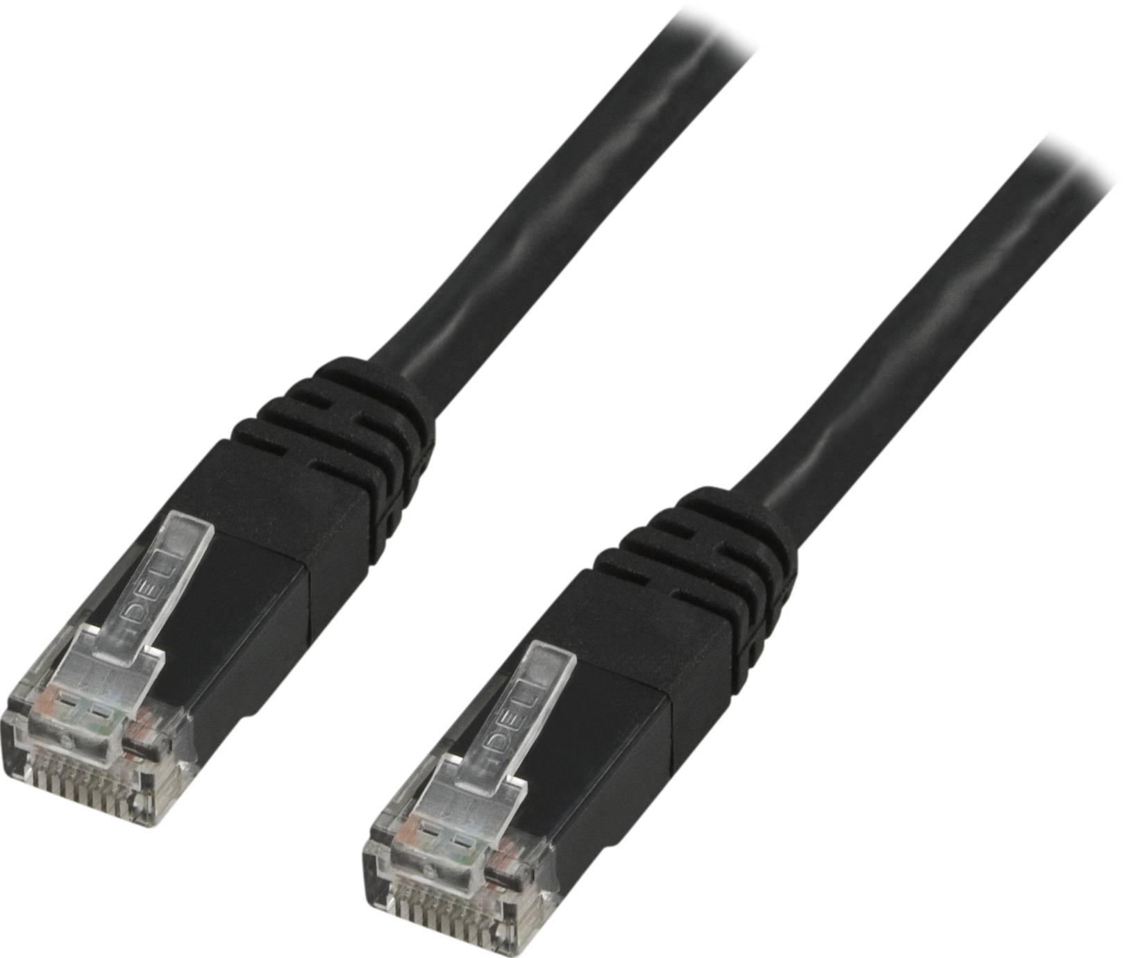 DELTACO U/UTP Cat6 patchkabel, LSZH, 7m, svart