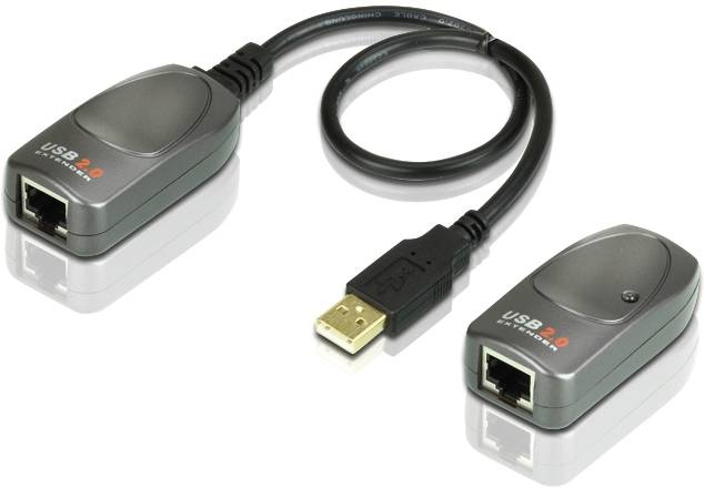 ATEN UCE260, USB 2.0 förlängning via Ethernet, 60m, 480Mb/s, sv/grå