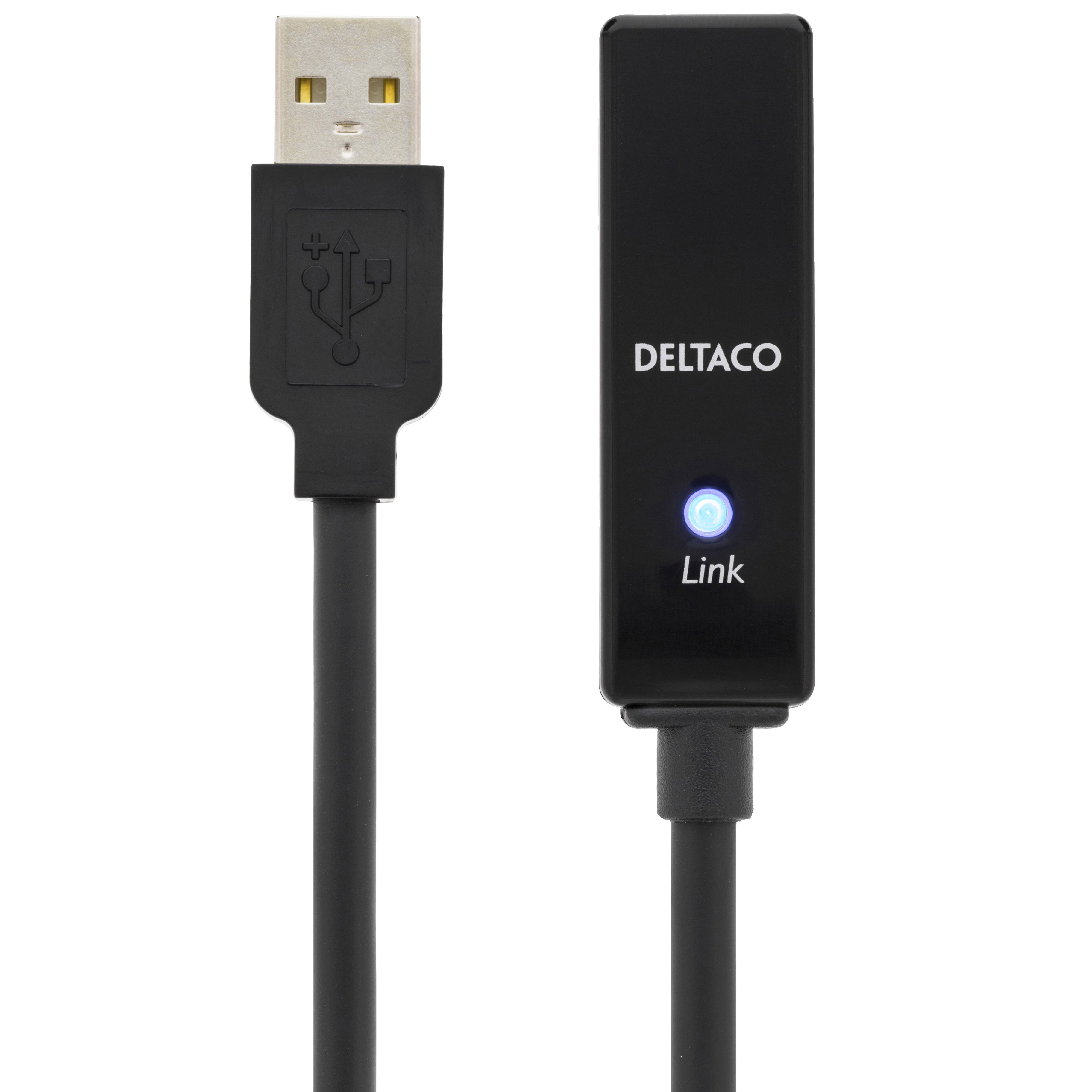 Alternativ bild 1 för DELTACO Kabel USB Aktiv Förlängning 10m