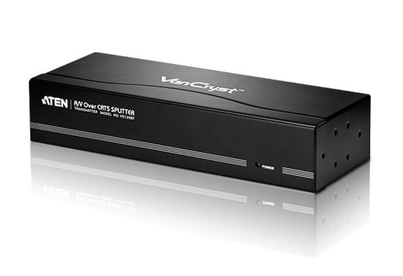 ATEN A/V-splitter, 1 enhet till 8 skärmar via cat5e, VGA och 3,5mm