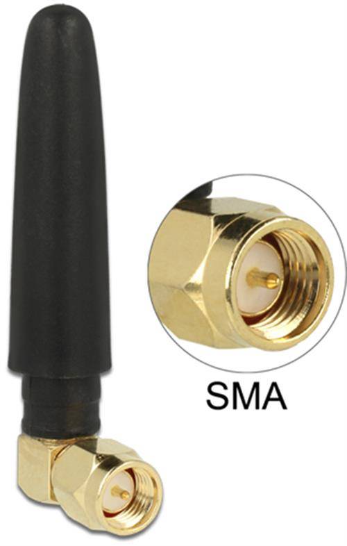 DeLOCK ISM antenn, 433MHz, rundstrålande, 1dBi, SMA ha, svart |  | AlltMobil