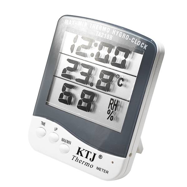Multifunktionell inomhus LCD Termometer med klocka