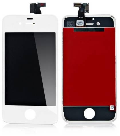 Ytterglas Display LCD, Digitizer till vit iPhone 4S