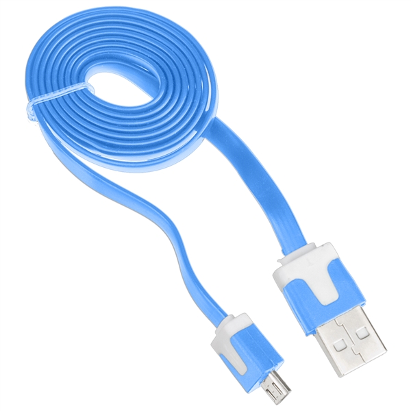 Blå USB till Micro-USB kabel, 1m