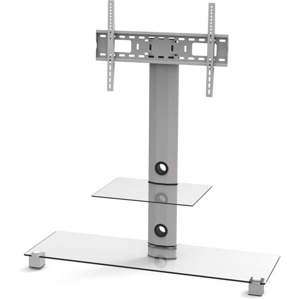 EPZI ARM-801A - Ställ för TV, DVD, spelkonsol - aluminium, glas - silver - skärmstorlek: 32" - 50"