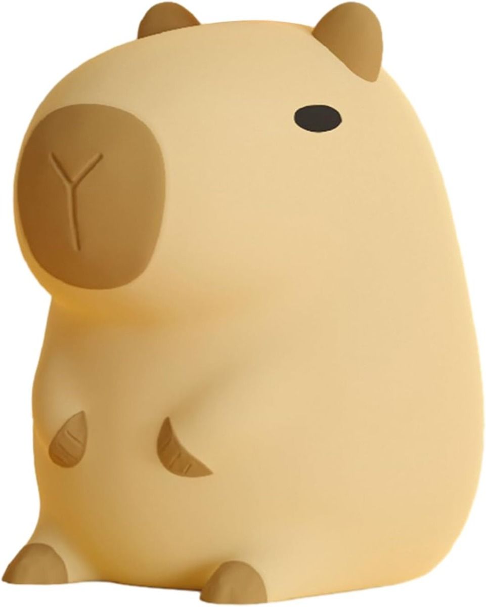 Söt capybara lampa, Touch-känslig, Nattlampa, Uppladdningsbar, silikon - Älskvärd Capybara